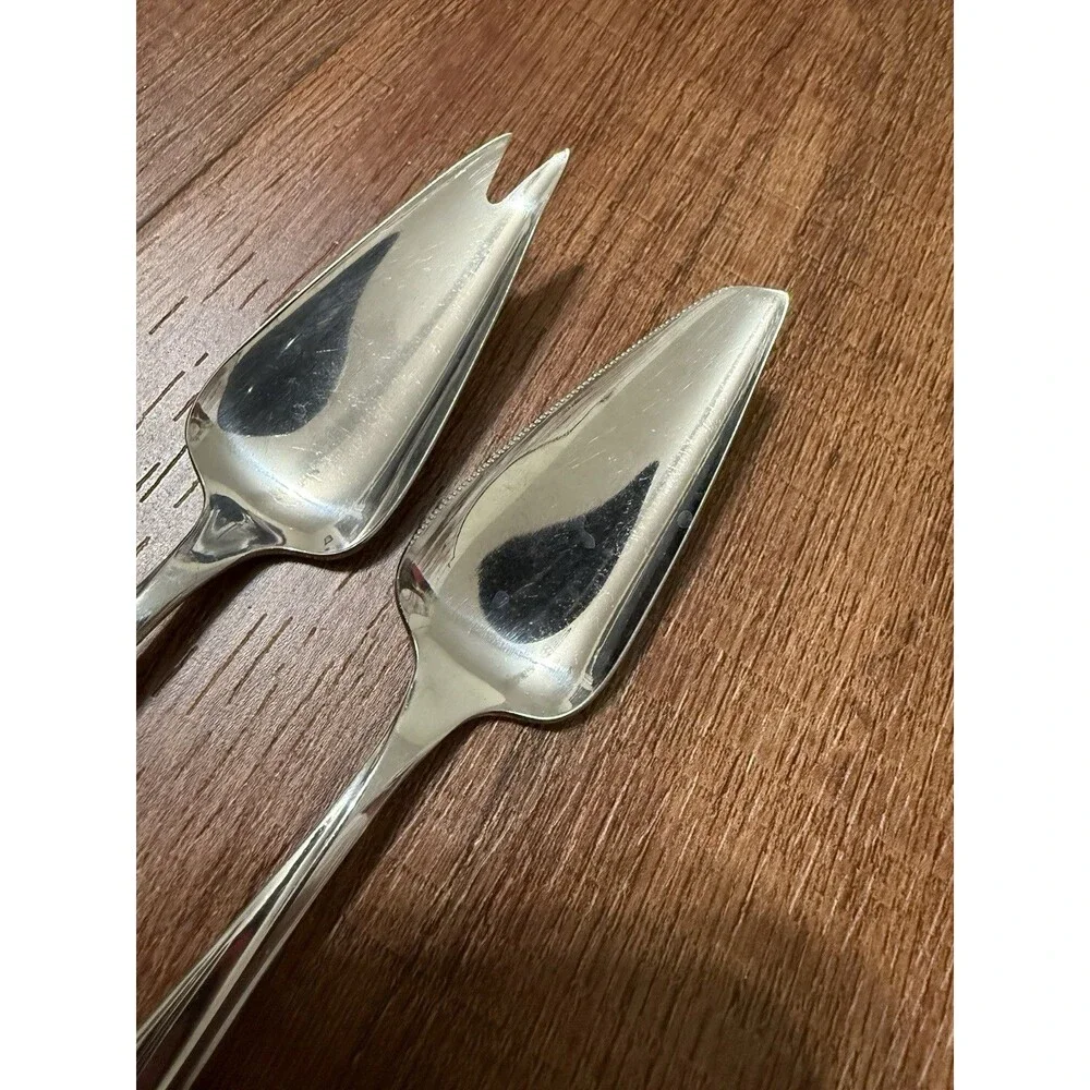 1847 Rogers Bros Stainless SPRING CHARM Cheese Serving Spoons Lot Of 2